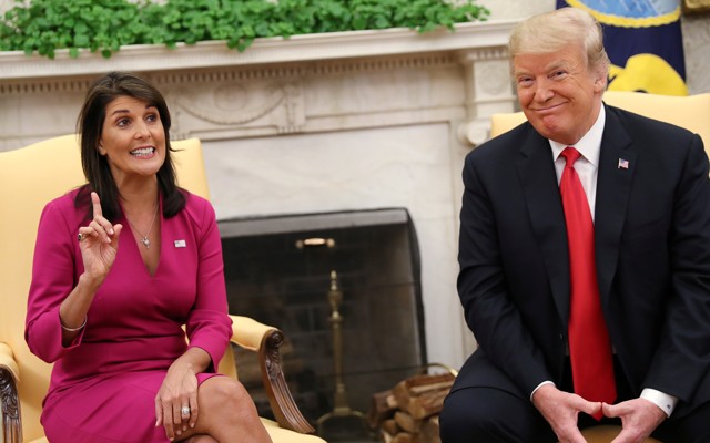 Nikki Haley and Donald Trump