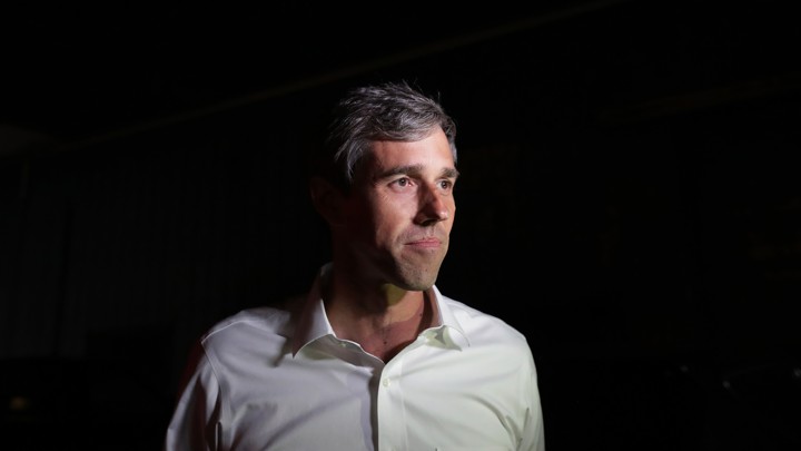 Beto O'Rourke stares off into the distance.