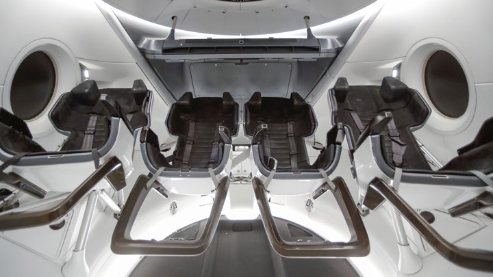 A version of the Crew Dragon spacecraft that will deliver NASA astronauts to space