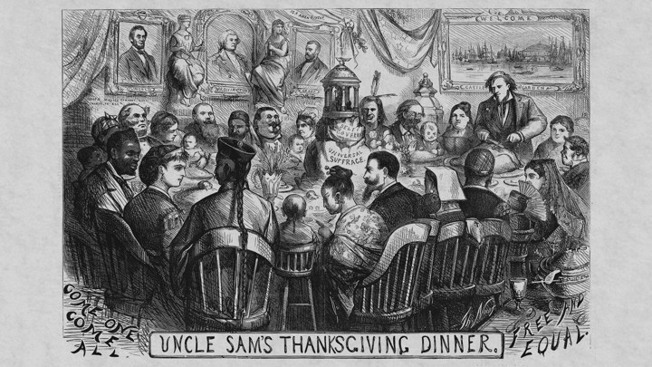 Thomas Nast's "Uncle Sam's Thanksgiving Dinner"