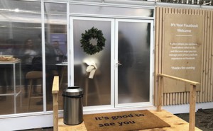 Facebook's privacy information pop-up booth in New York City, days before the just-released privacy report