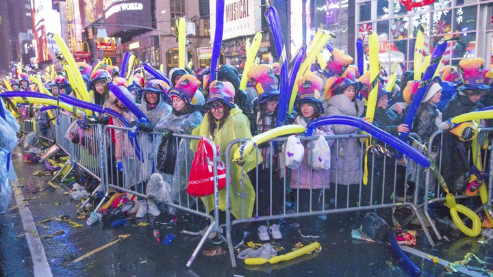 Revelers gather in Times Square in New York