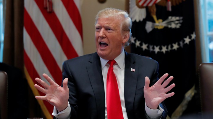 Donald Trump speaks during a Cabinet meeting on January 2, 2019.