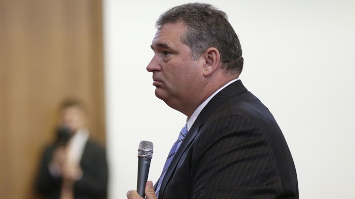 Rep. David Lewis addresses the House during a special session at the General Assembly in Raleigh, N.C.