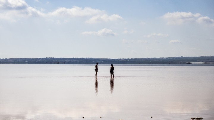 Two women on a beach
