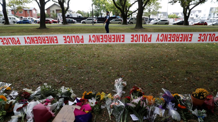 A memorial for the victims of the mosque attacks