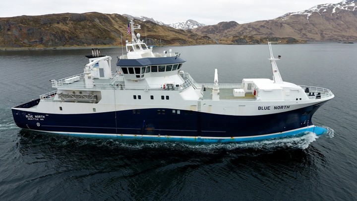 The Blue North fishing boat includes a high-tech stunner for more humane fishing.