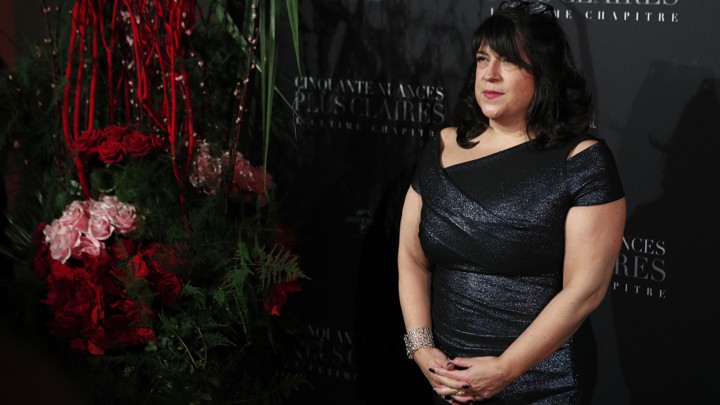 E. L. James at the world premiere of 'Fifty Shades Freed' in Paris in 2018