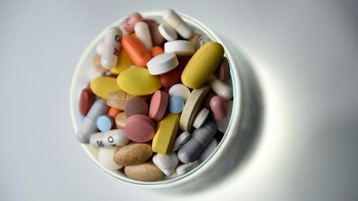 A bottle of pills