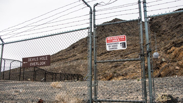 The gate surrounding Devil's Hole