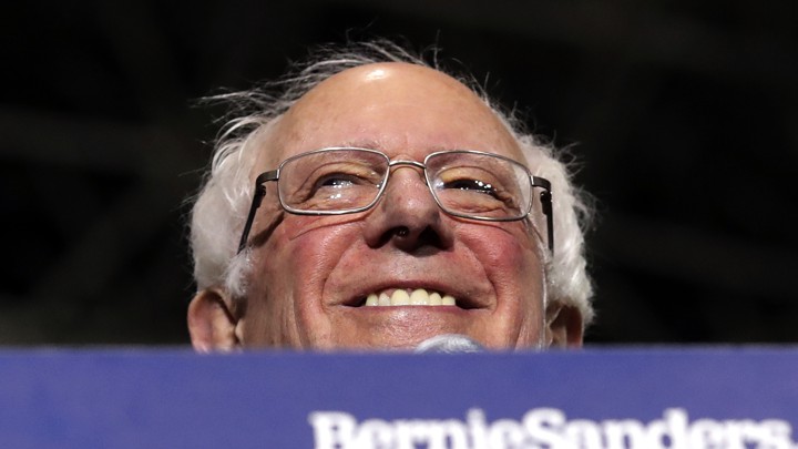 Bernie Sanders smiling