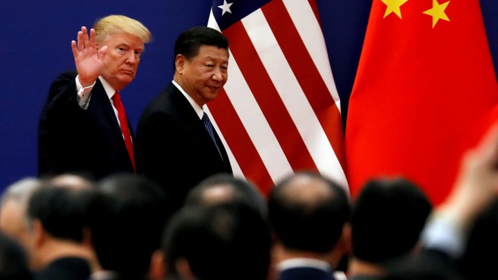 Donald Trump and Chinese President Xi Jinping in 2017