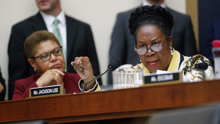 Rep. Sheila Jackson Lee speaks during a hearing about reparations before the House Judiciary Subcommittee on the Constitution, Civil Rights and Civil Liberties on June 19, 2019