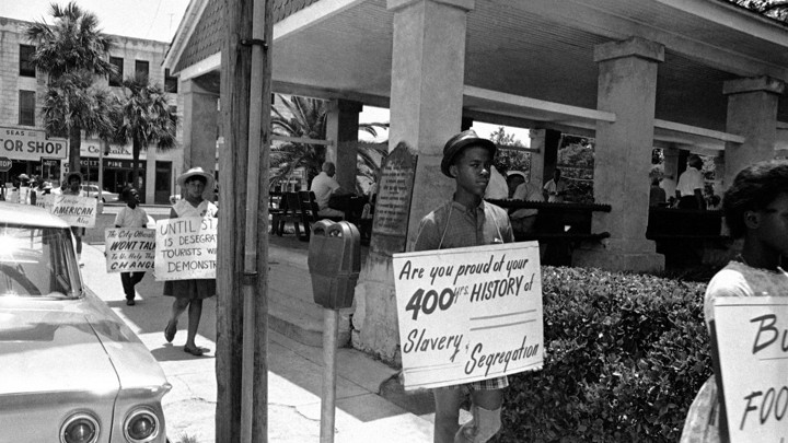 A daytime protest on June 11, 1964, of the slave market in St. Augustine, Florida