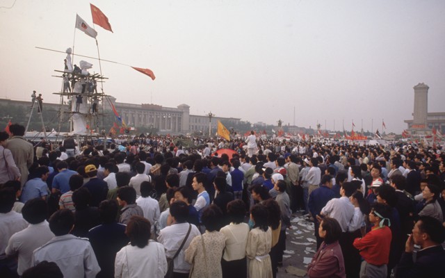As a final act of protest, students erected a statue called the Goddess of Democracy in Beijing's Tiananmen Square in 1989.
