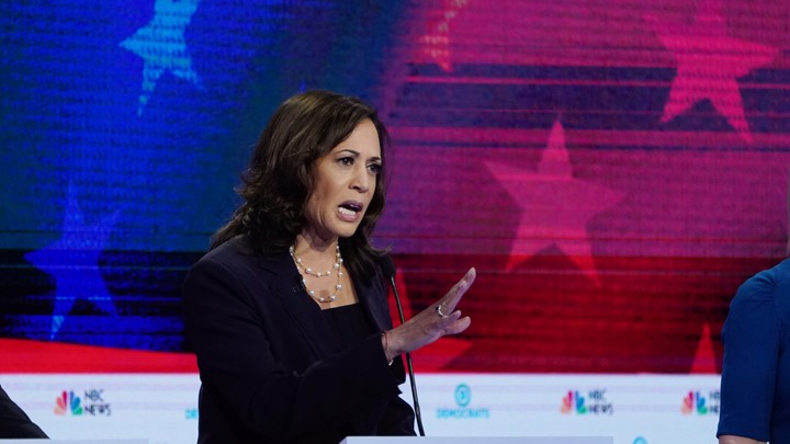 Kamala Harris at the presidential-primary debates