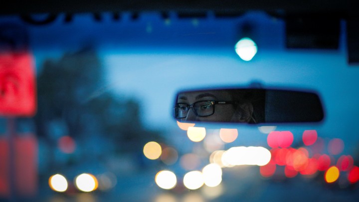 The medic Paula Gageiro drives to a reported drug overdose in Revere, Massachusetts, in 2017.