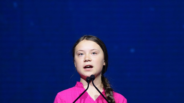 The Swedish climate activist Greta Thunberg spoke at the R20 Austrian World Summit, in Vienna, on May 28, 2019.
