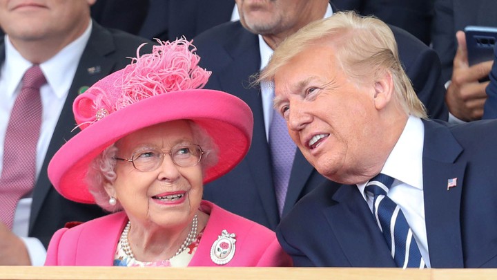 Queen Elizabeth II and Donald Trump attend a D-Day commemoration event in Portsmouth, England.