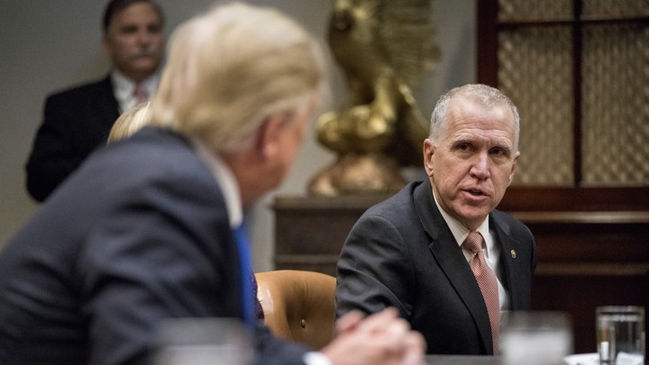 Thom Tillis and Donald Trump