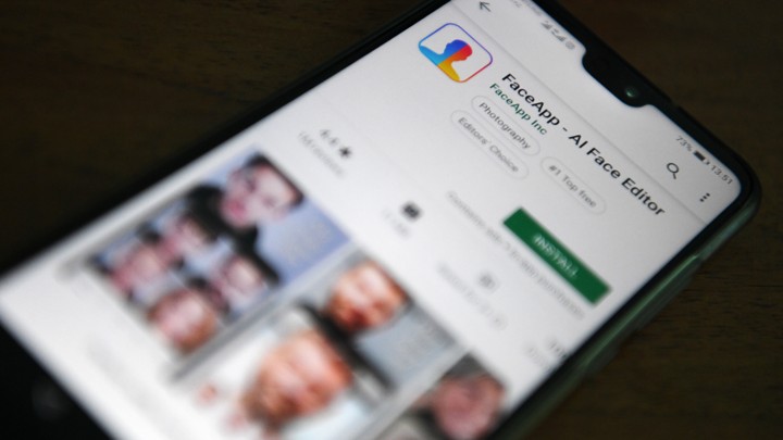 The FaceApp download page on the App Store