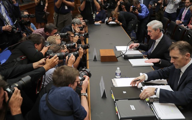 Former Special Counsel Robert Mueller testifies before the House Judiciary Committee on Wednesday.