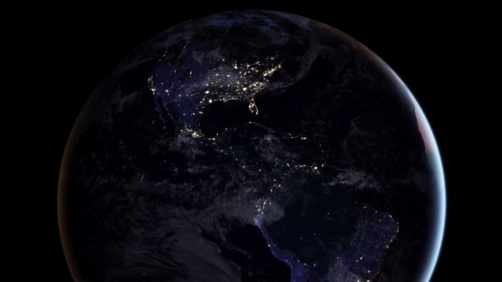 Planet Earth, as seen from a satellite
