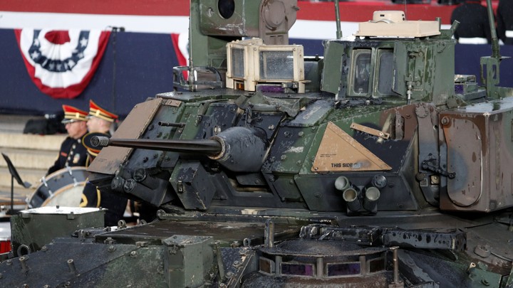 A photo of a large armored tank