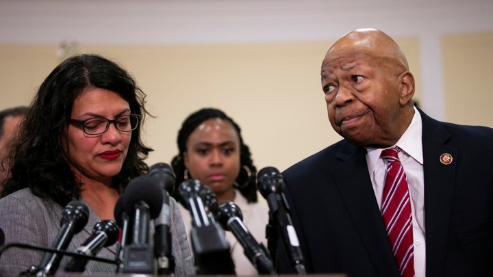 Rashida Tlaib, Ayanna Pressley, and Elijah Cummings