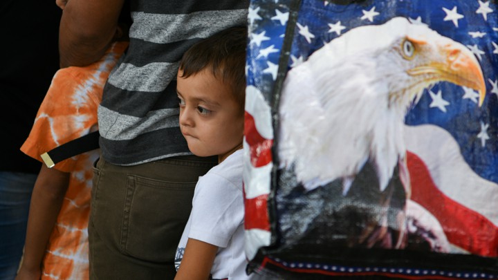 A boy whose family is seeking asylum