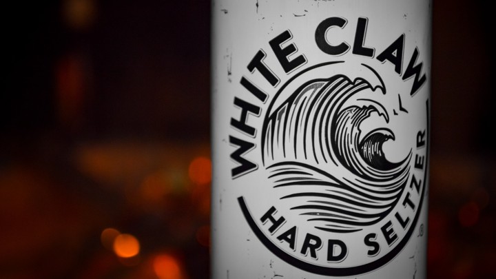 A can of White Claw Hard Seltzer