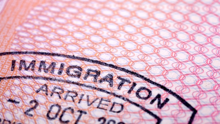 A conclude-up photo of a passport designate