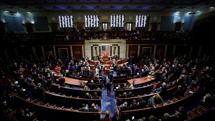 The inside of the U.S. House of Representatives.