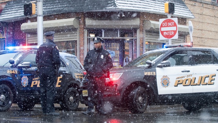 Jersey City police offers and cars