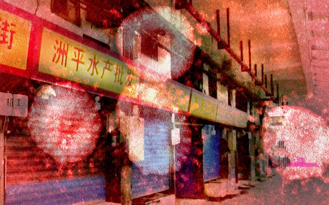 An illustration of a virus superimposed over a