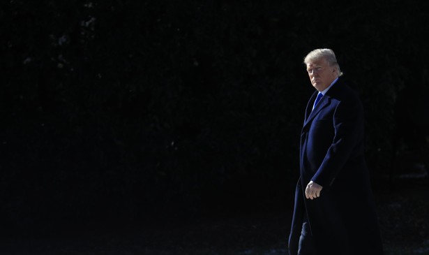President Trump with a black background