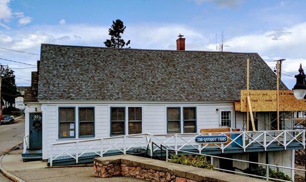 The editorial and business office of the Quoddy Tides newspaper, in downtown Eastport, Maine