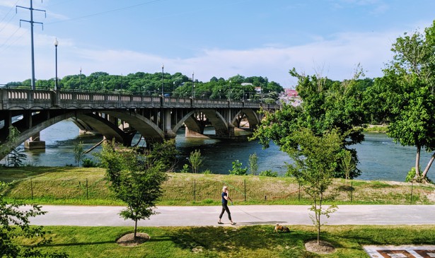 By the Dan River, in the River District of Danville, Virginia, this summer