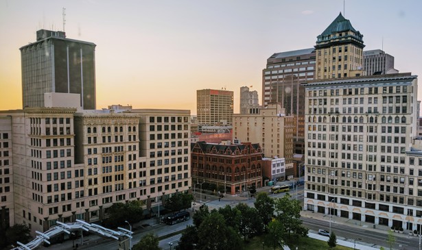 Overlooking downtown Dayton this autumn