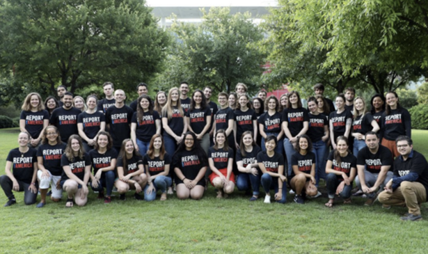 Sixty one members of this year's Report for America corps at their training session in Houston this past summer. RFA has just announced that it will send four times as many reporters to local newsrooms next year.