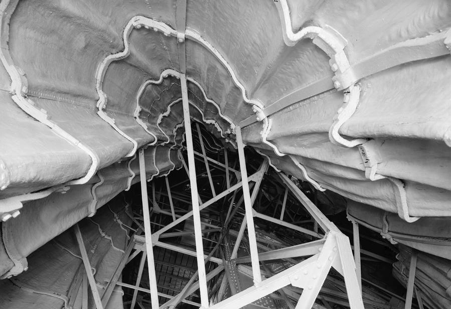 The Statue Of Liberty Standing At America S Gateway Atlantic Interior View Of East Side Statue Looking Up Showing Secondary Iron Frame And Strap Ar Supporting Copper Skin Toga February 1984