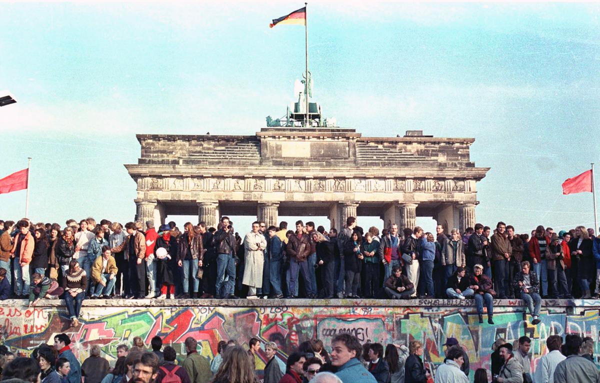 Image result for berlin wall fall images