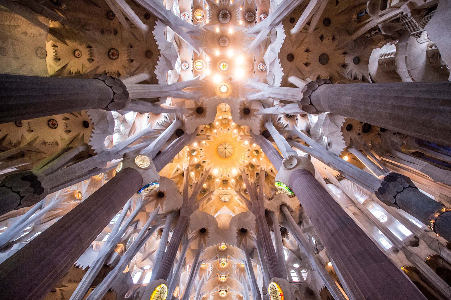 [Architecture] A view of the Basilica of 'La Sagrada Familia' in ...