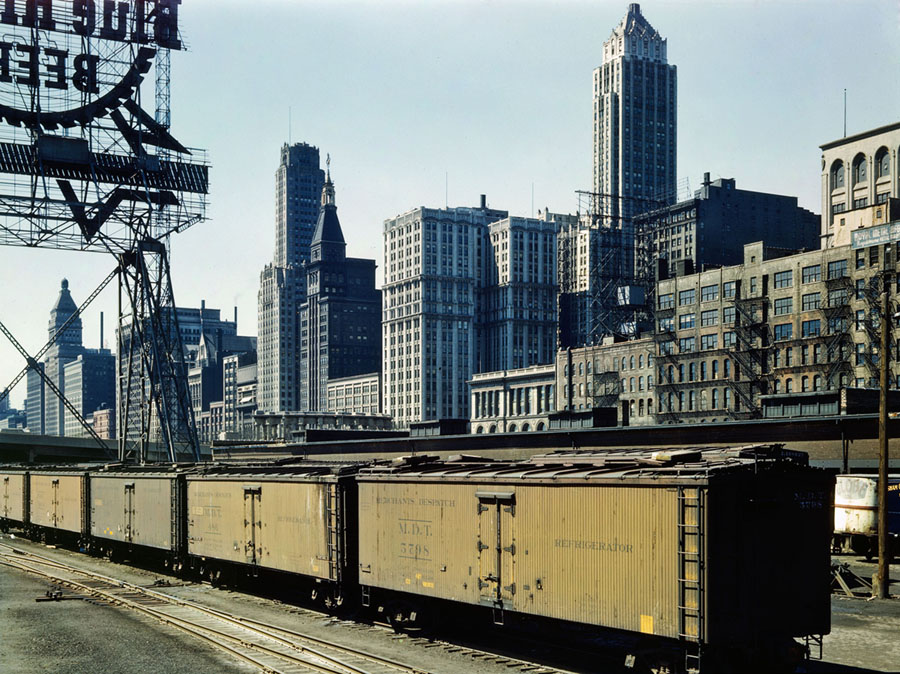 Color Photos Of Chicagos Rail Yards In The 1940s The Atlantic - 