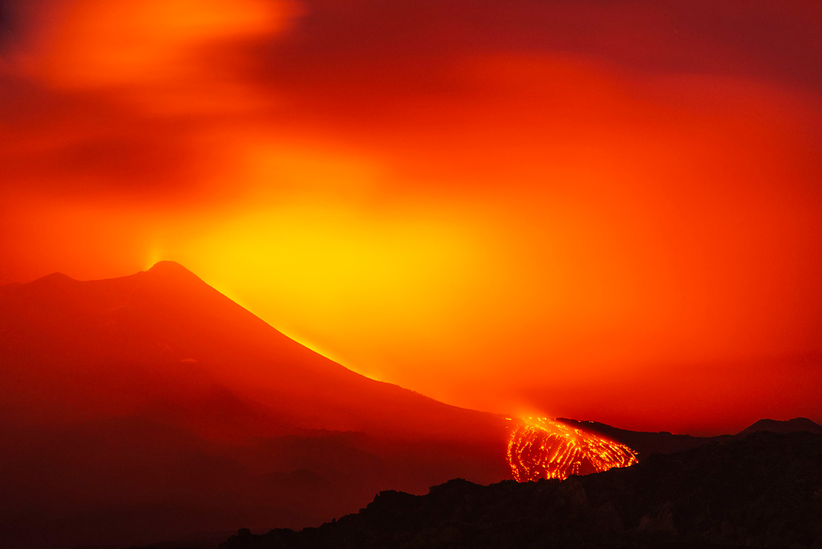 gunung api Italia