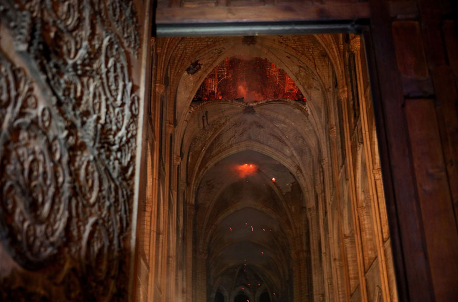 Notre Dame Fire Photos From Inside The Cathedral The Atlantic