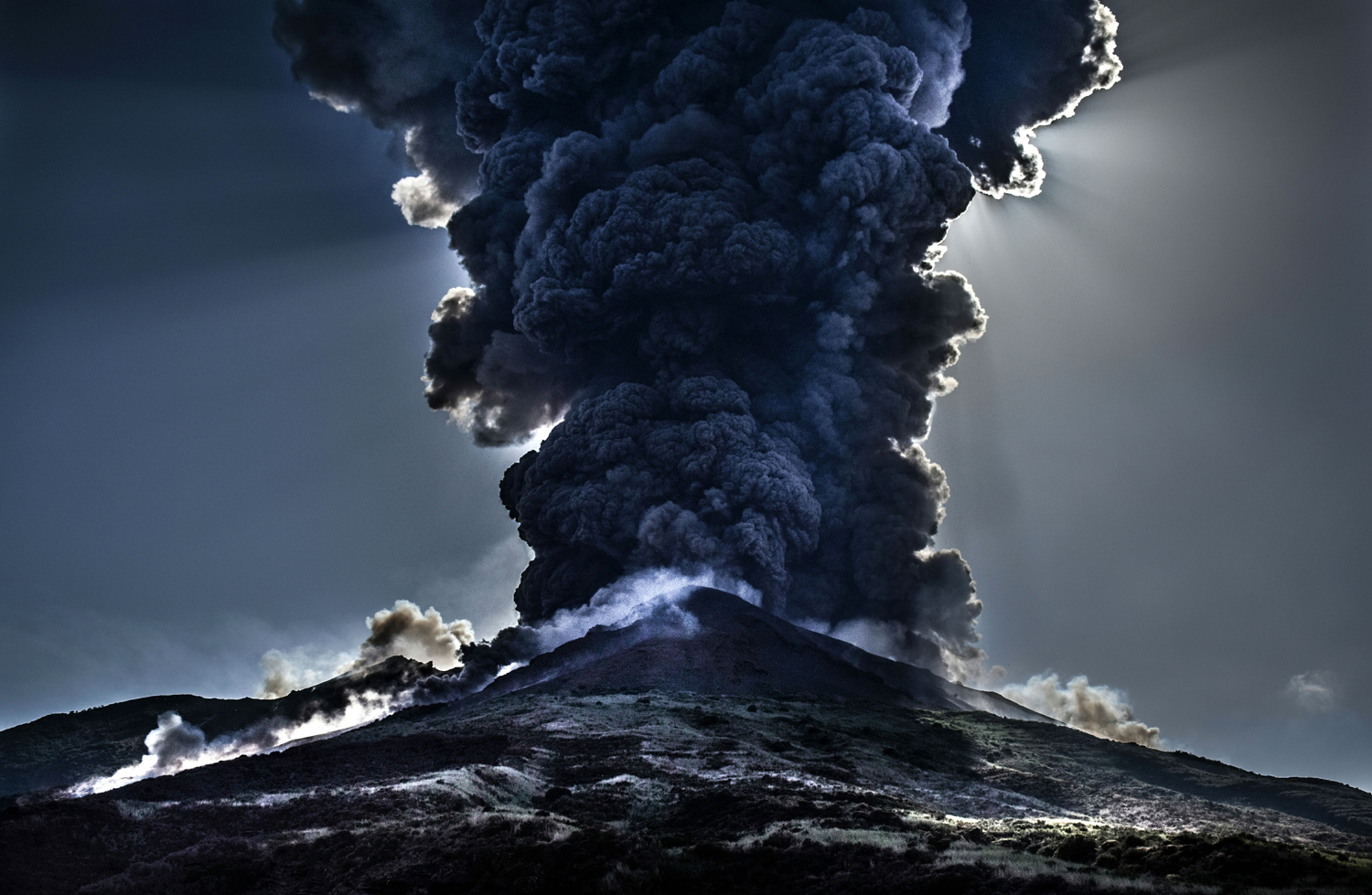 An Eruption Of Italy's Stromboli Volcano On July 3, 2019, As Seen From ...