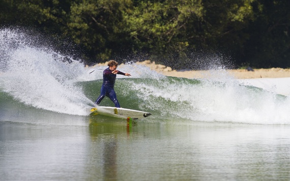 Pro surfer Dane Reynolds rides Wavegarden's wave.