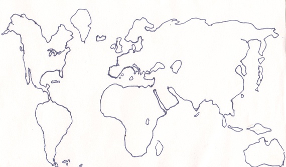 How To Draw A World Map Drawingnow