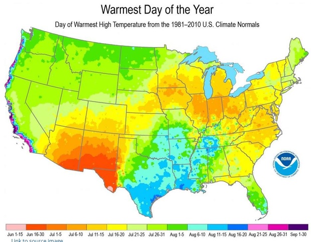 A Reality Check on the Hottest Times of Year Across America - CityLab